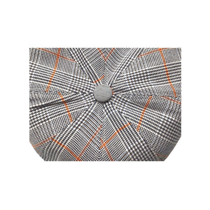 FLÈCHET Mütze MF Bakerboy beige Tartan "Prince of Wales Check"  kariert