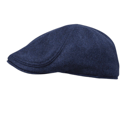Wigèns Mütze PUB CAP Kneipenmütze blau Schurwolle MELTON WOOL