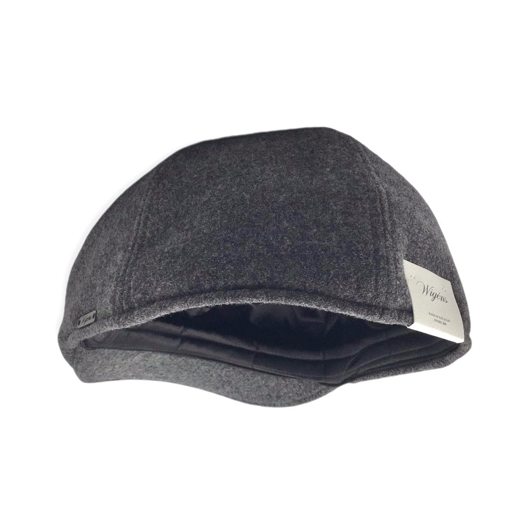 Wigèns Mütze PUB CAP Kneipenmütze grau Schurwolle MELTON WOOL